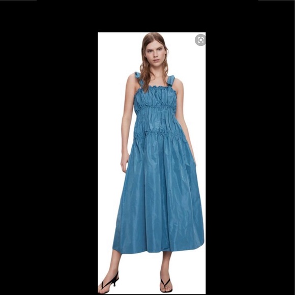 Zara Taffeta Tie Dress - Picture 4 of 6